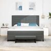 vidaXL Cama Box com colch&atilde;o Cinza Escuro 180 x 200 cm tecido