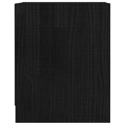 vidaXL Mesas de cabeceira 2 pcs 35,5x33,5x41,5 cm pinho maciço preto