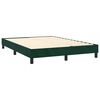 vidaXL Cama com molas/colch&atilde;o 140x190 cm veludo verde-escuro