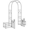 vidaXL Arco de Jardim com bloqueio Preto 203 x 50 x 218 cm
