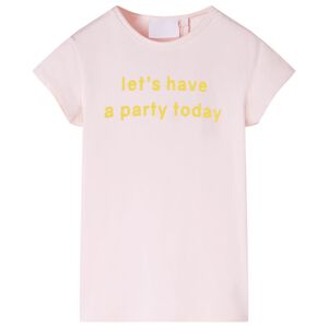 vidaXL T-shirt de crian&ccedil;a rosa-suave 140