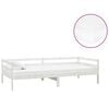vidaXL Sof&aacute;-cama com colch&atilde;o 90x200 cm pinho maci&ccedil;o branco