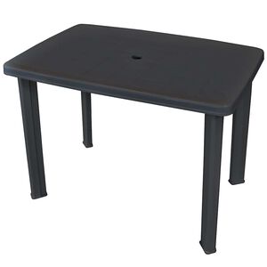 vidaXL Mesa de jardim 101x68x72 cm pl&aacute;stico antracite