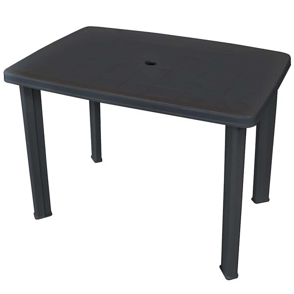 vidaXL Mesa de jardim 101x68x72 cm pl&aacute;stico antracite