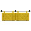 vidaXL Cabeceira Suspensa Amarelo 150 x 55 x 5 cm Veludo