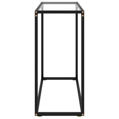 vidaXL Mesa consola 80x35x75 cm vidro temperado transparente
