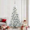 vidaXL &Aacute;rvore de Natal Articulada Artificial Branco 210 cm PE e PVC