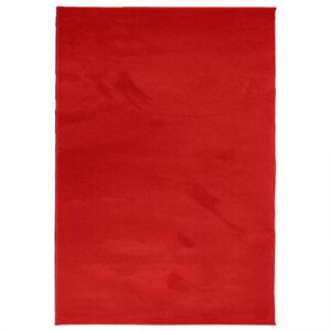 vidaXL Tapete de pelo curto OVIEDO 140x200 cm vermelho