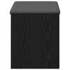 vidaXL Banco de Hall com almofada Carvalho Preto 63 x 38 x 45 cm