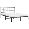 vidaXL Estrutura de cama com cabeceira 140x190 cm metal preto
