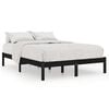 vidaXL Estrutura de cama 120x200 cm pinho maci&ccedil;o preto