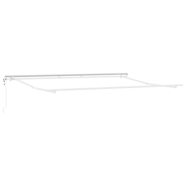 vidaXL Toldo Retr&aacute;til Manual Branco 450 &times; 300 cm tecido