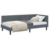 vidaXL Estrutura de Cama de Canto Cinza Escuro 90 cm x 190 cm Veludo