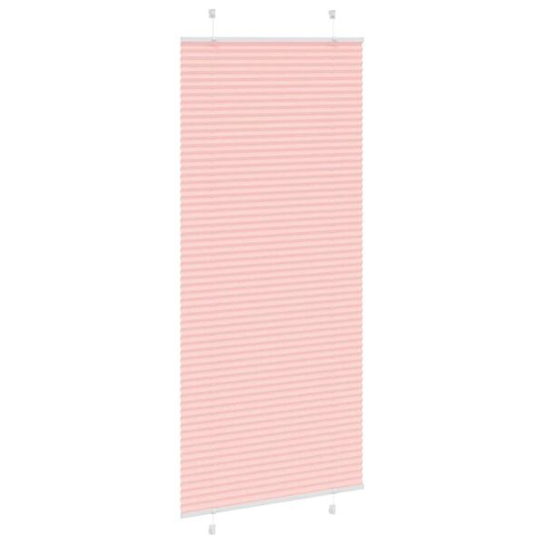 vidaXL Rosa Plissada Cega 95x200 cm Largura Tecido 94,4 cm Poli&eacute;ster