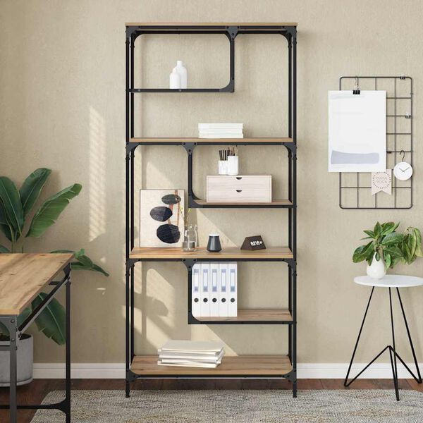 vidaXL Estante carvalho artisiano 81 x 36 x 176 cm Madeira processada