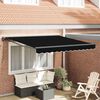 vidaXL Toldo Retr&aacute;til Manual Preto 300 x 250 cm Alum&iacute;nio e Tecido