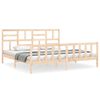 vidaXL Estrutura de cama Super King Size com cabeceira madeira maci&ccedil;a