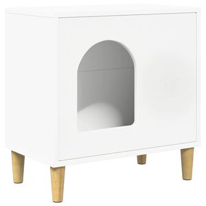 vidaXL Casa para Gatos Branco 51 x 30 x 52 cm Derivados de Madeira