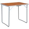 vidaXL Mesa de campismo dobr&aacute;vel com estrutura metal 80x60 cm