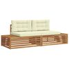 vidaXL 2 unid. Conjunto de Sof&aacute;s para Exterior Natural e Creme