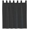 vidaXL Cortinas de voile com aba 2 pcs preto