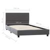 vidaXL Estrutura de cama 100x200 cm couro artificial cinzento