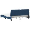 vidaXL Cama com colch&atilde;o 180x200 cm tecido azul