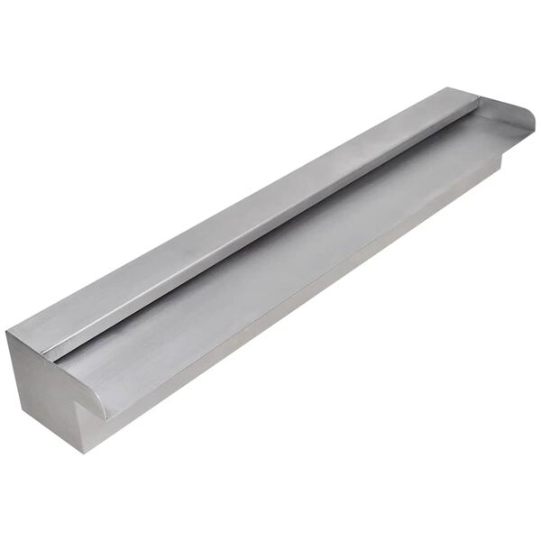 vidaXL Fonte para piscina retangular 60 cm a&ccedil;o inoxid&aacute;vel