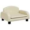 vidaXL Sof&aacute; infantil 50x40x30 cm couro artificial cor creme