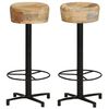 vidaXL Bancos de bar 2 pcs 76 cm madeira de mangueira maci&ccedil;a