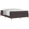 vidaXL Estrutura da Cama com colch&atilde;o Marrom Escuro 140 x 190 cm tecido