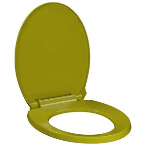 vidaXL Tampo de sanita oval com fecho suave verde