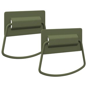 vidaXL Ma&ccedil;anetas de Arm&aacute;rio 2 unid. Verde Oliva 85 x 45 mm Metal