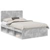 vidaXL Estrutura da Cama com cabeceira Cinza Concreto 135 x 190 cm