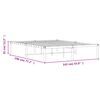 vidaXL Estrutura de cama 135x190 cm metal branco