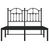 vidaXL Estrutura de cama com cabeceira 120x190 cm metal preto