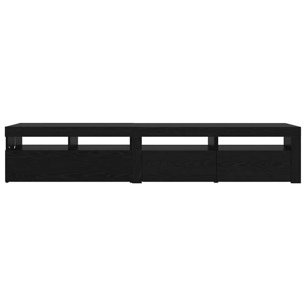 vidaXL Gabinete para TV 2 pcs Carvalho Preto 210 x 35 x 40 cm