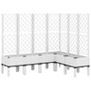 vidaXL Vaso/floreira de jardim c/ treli&ccedil;a 160x120x142 cm PP branco