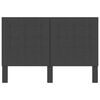 vidaXL Cabeceira de cama acolchoada 140x200 cm tecido cinzento-escuro