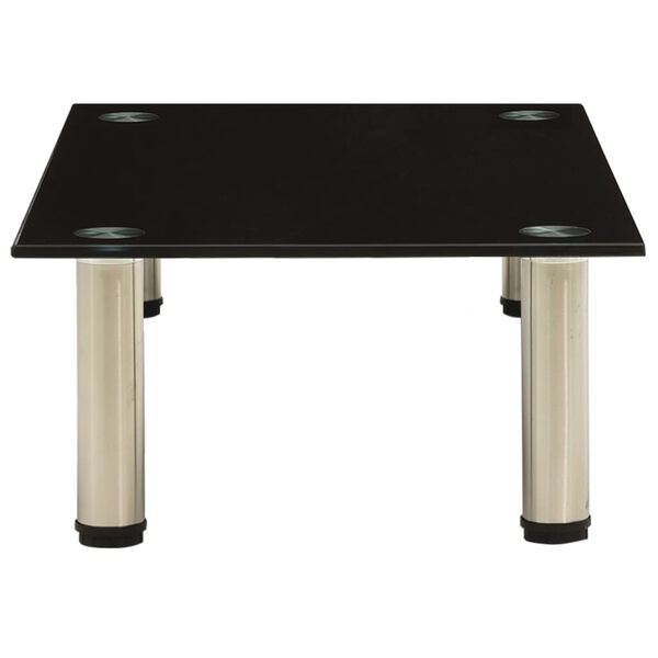 vidaXL Móvel de TV 60x35x17 cm vidro temperado preto