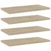 vidaXL Prateleiras estante 4pcs 40x20x1,5cm contraplacado cor carvalho