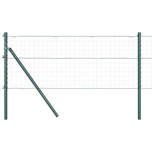 vidaXL Postes de Cerca Manual 7 pcs Verde Ø32mm 80 cm Aço galvanizado