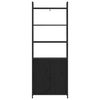 vidaXL Gabinete de Livros Carvalho Preto 60 x 24 x 161 cm