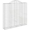 vidaXL Cestos gabi&atilde;o arqueados 20 pcs 200x50x180/200 ferro galvanizado