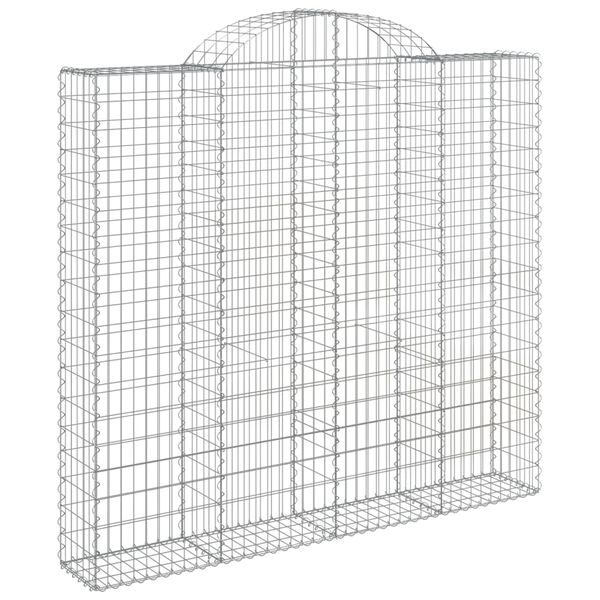 vidaXL Cestos gabi&atilde;o arqueados 20 pcs 200x50x180/200 ferro galvanizado