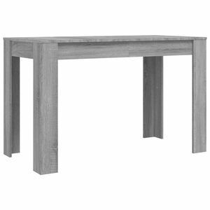 vidaXL Mesa de jantar 120x60x76 cm derivados de madeira cinza sonoma