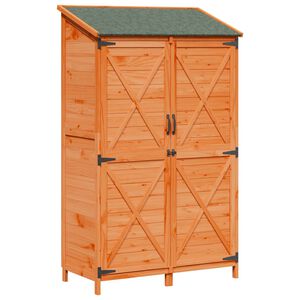 vidaXL Galp&atilde;o de Jardim Castanho 106 x 56 x 176,5 cm