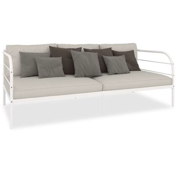 vidaXL Estrutura sof&aacute;-cama 90x200 cm metal branco