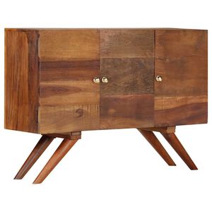 vidaXL Aparador em madeira recuperada maci&ccedil;a 110x30x75 cm castanho