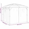vidaXL Gazebo com cortinas 300x300x265 cm antracite